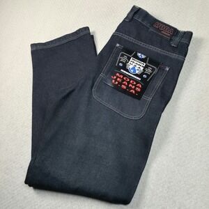 NWT Vintage MODA Jeans USA Baggy Fit Mens 38x34 Dark Wash Hip‎ Hop Skater Y2K